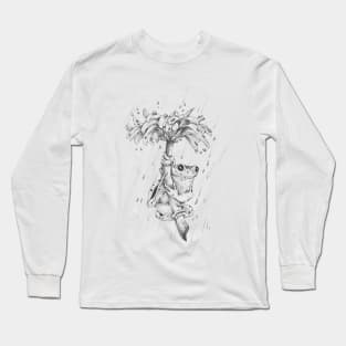 Frog Shelter Under Flower Long Sleeve T-Shirt